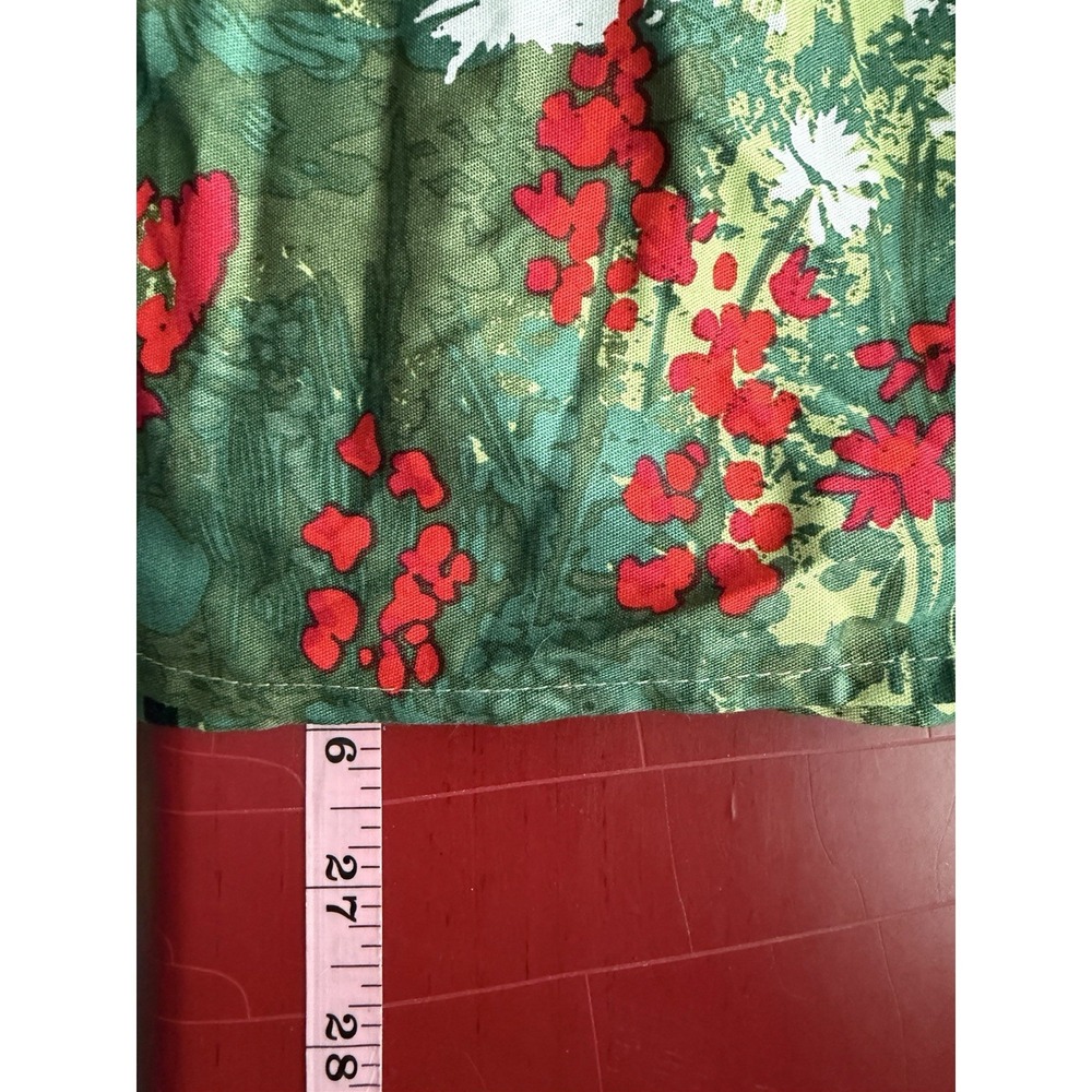 Alpine Village Scenic Pleated A-Line Skirt Womens Size L Green Holiday - Picture 9 of 10